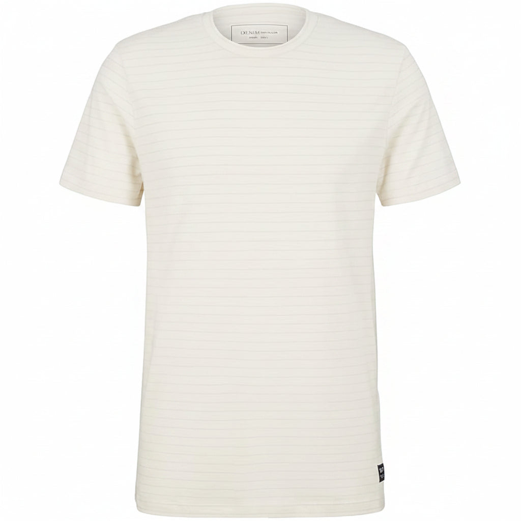 Мъжка тениска TOM TAILOR Striped White/Beige