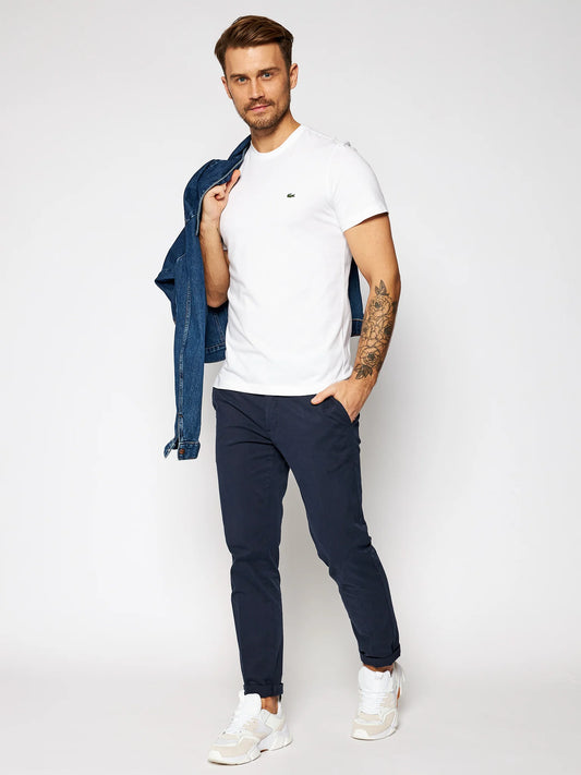 Мъжка тениска Lacoste Regular Fit, Бяла