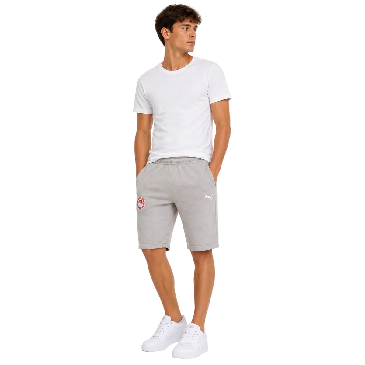 Мъжки къси панталони Puma Olympiacos Special Sweat Bermuda,pace gray