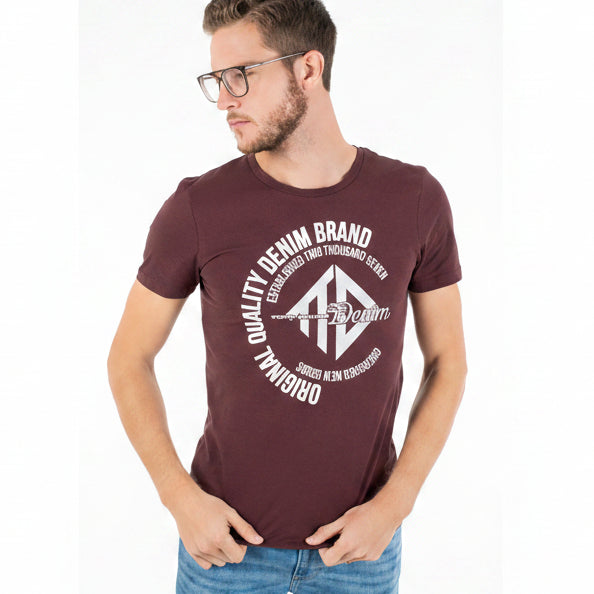 Мъжка тениска TOM TAILOR, Burgundy