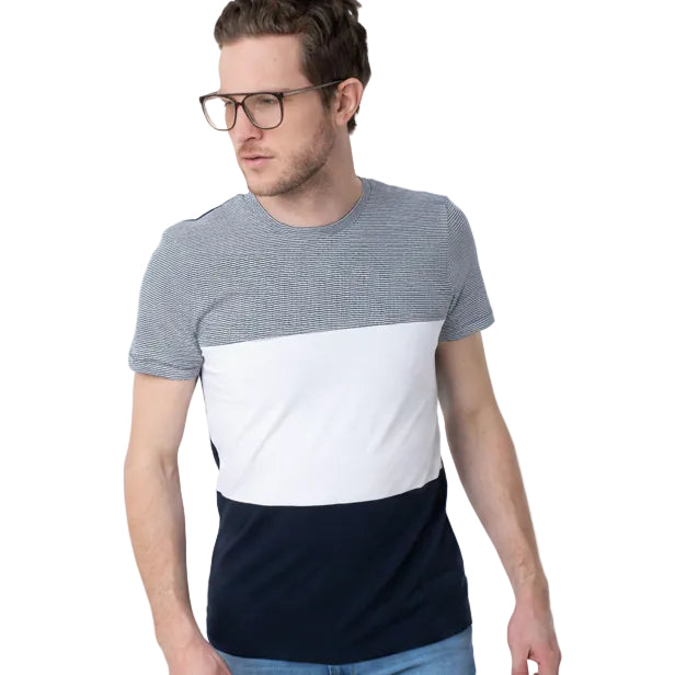 Мъжка тениска TOM TAILOR, Black/White/Gray
