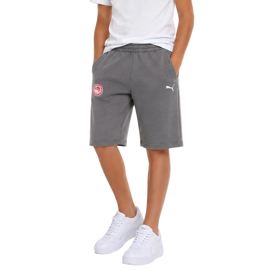 Детски къси панталони Puma Olympiacos Sweat Bermudas, steel grey