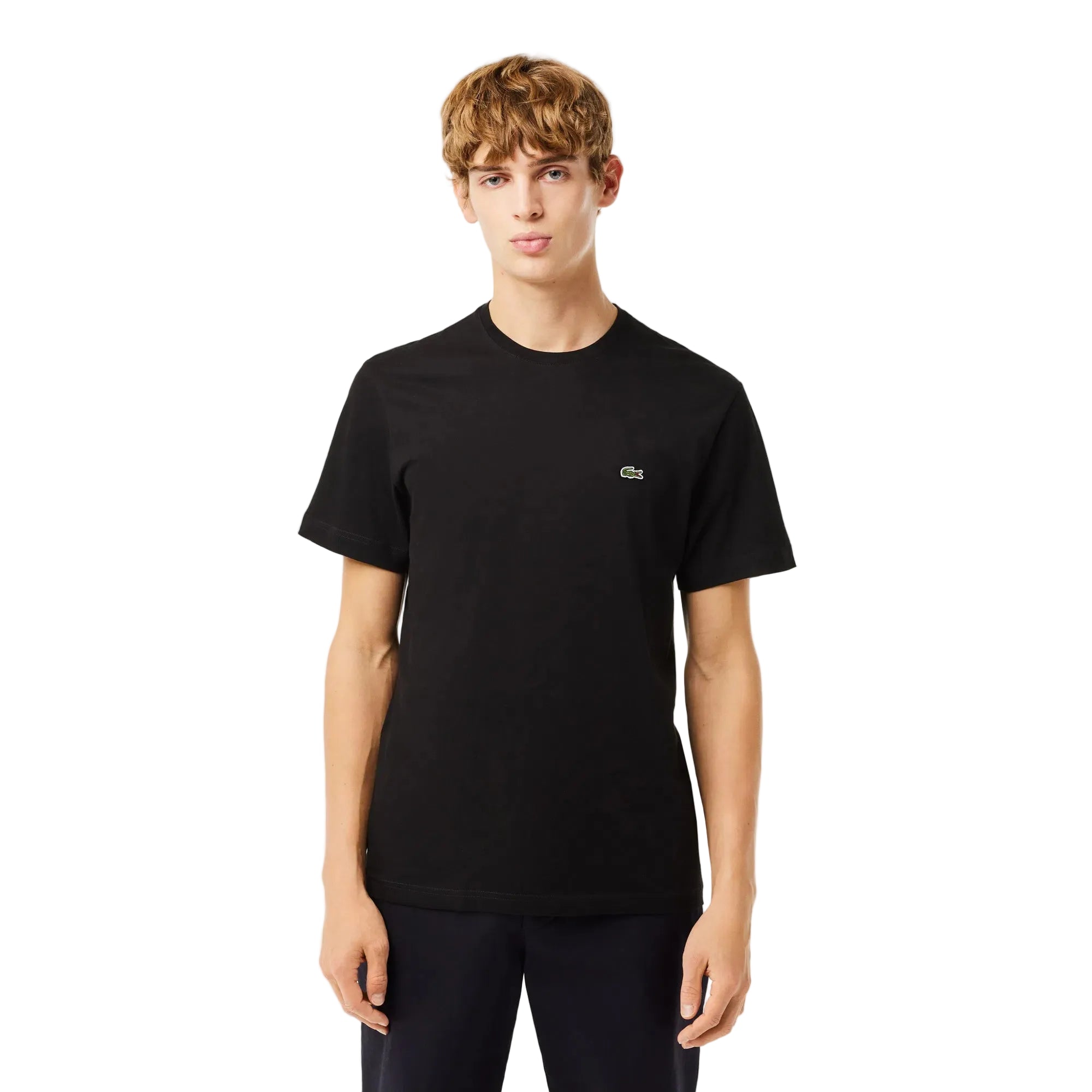 Мъжка тениска Lacoste Regular Fit, Черна