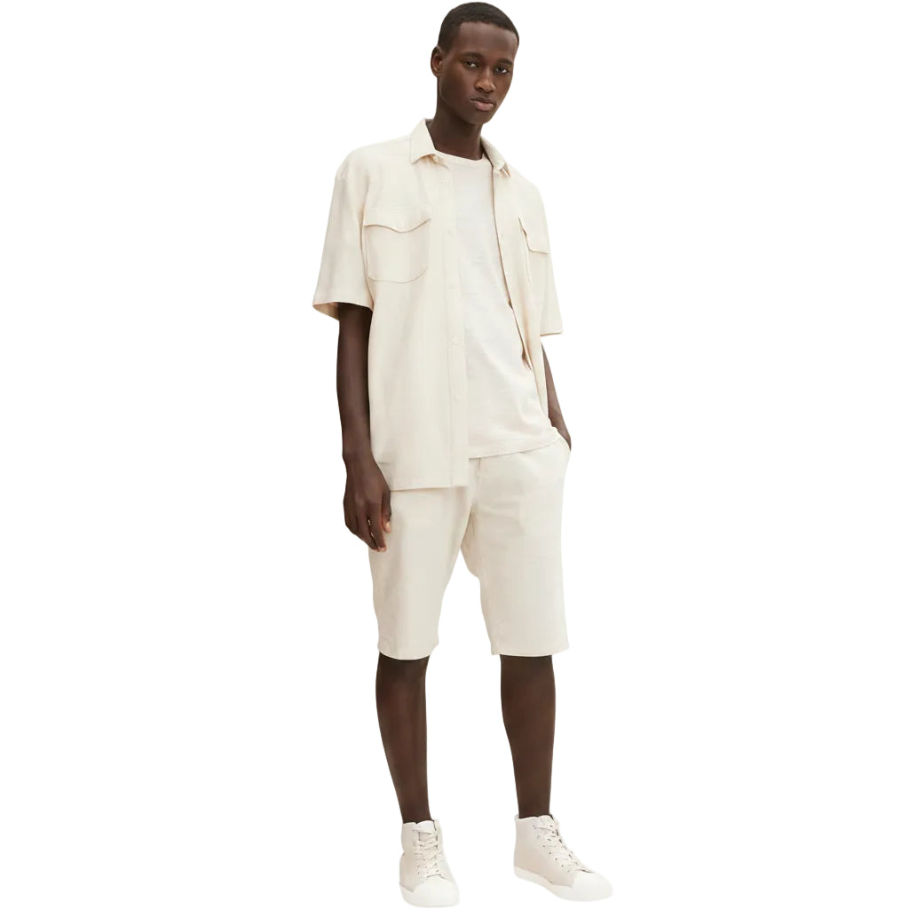 Мъжка тениска TOM TAILOR Striped White/Beige