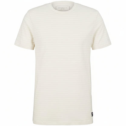 Мъжка тениска TOM TAILOR Striped White/Beige