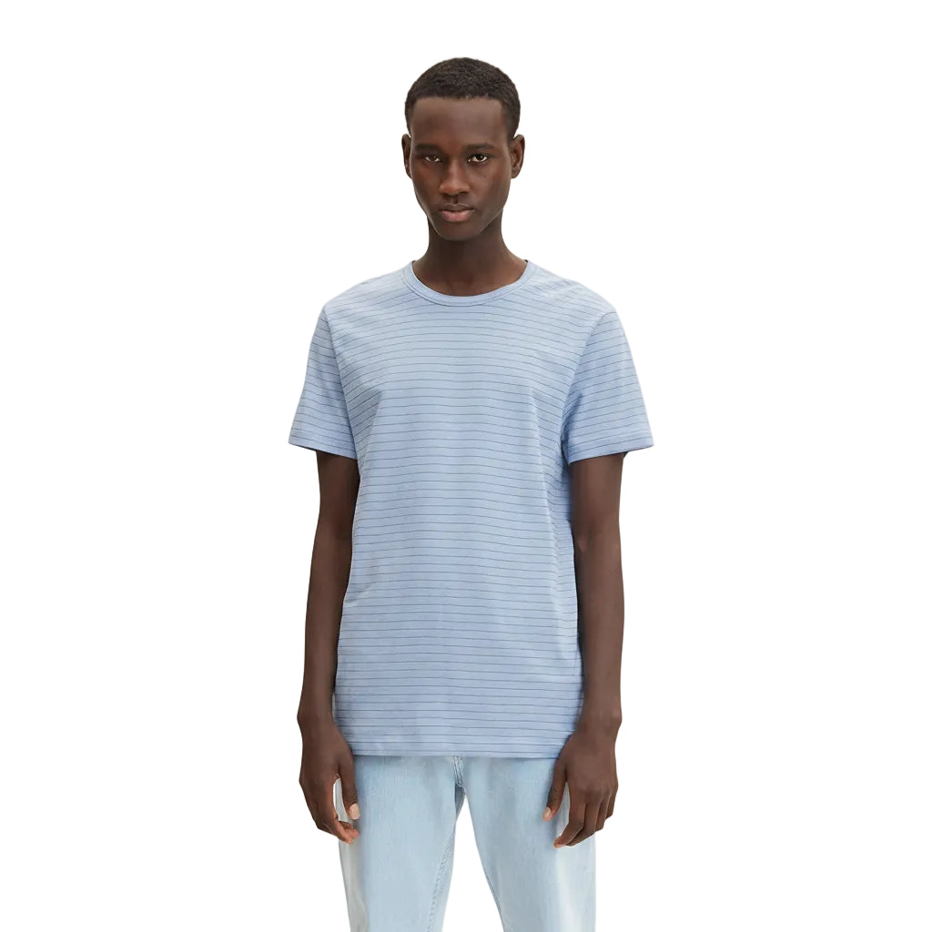 Мъжка тениска TOM TAILOR Striped Blue/White