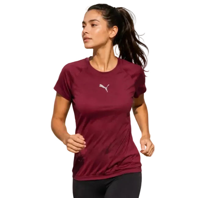 Дамска тениска Puma Bodywear Shirt burgundy