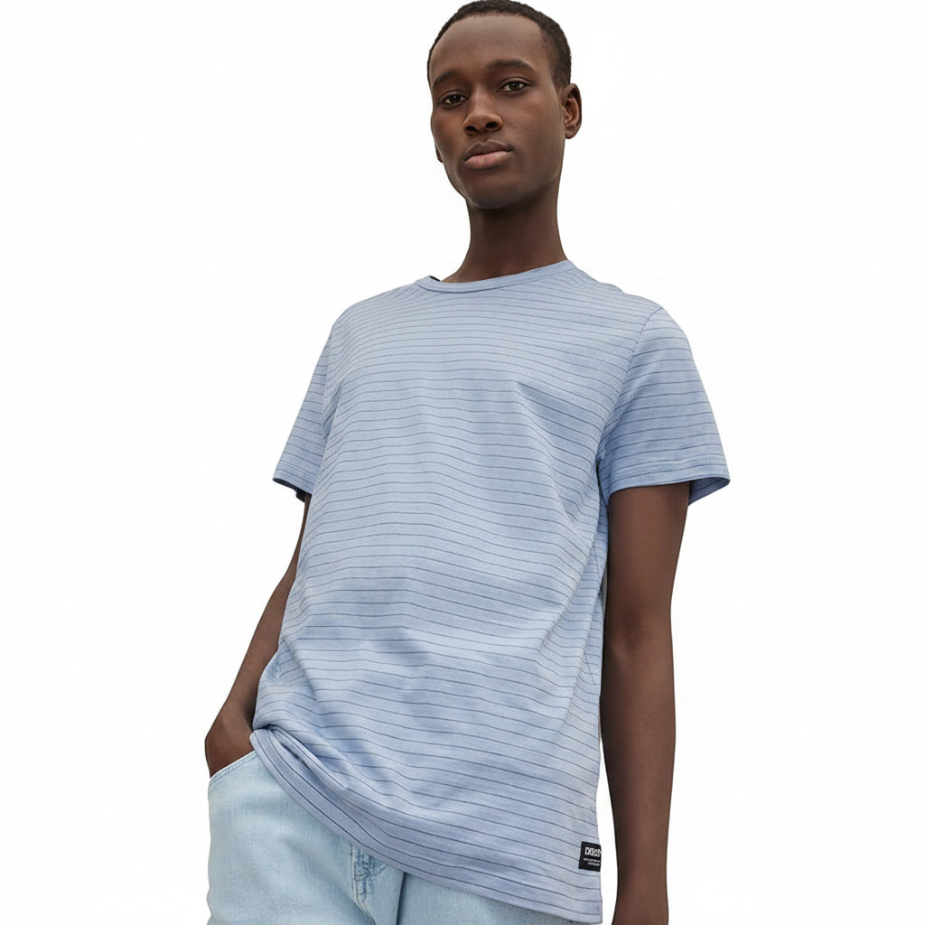 Мъжка тениска TOM TAILOR Striped Blue/White