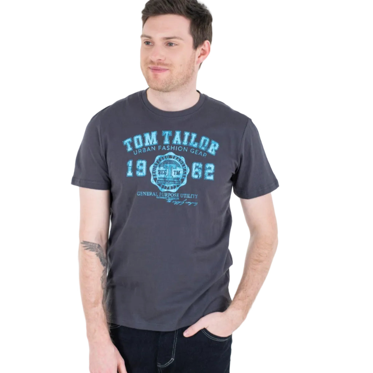 Мъжка тениска TOM TAILOR, Dark gray