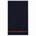 Плажната кърпа EA7 Emporio Armani, Тъмно син с надпис