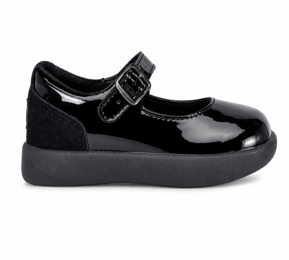 Детски обувки UGG T Dorothea Black Patent Mary Jane – лачени