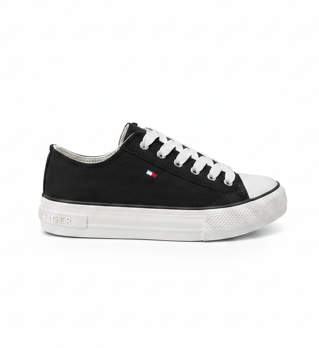 Юношески кецове Tommy Hilfiger Low Cut Lace-Up Sneaker Black
