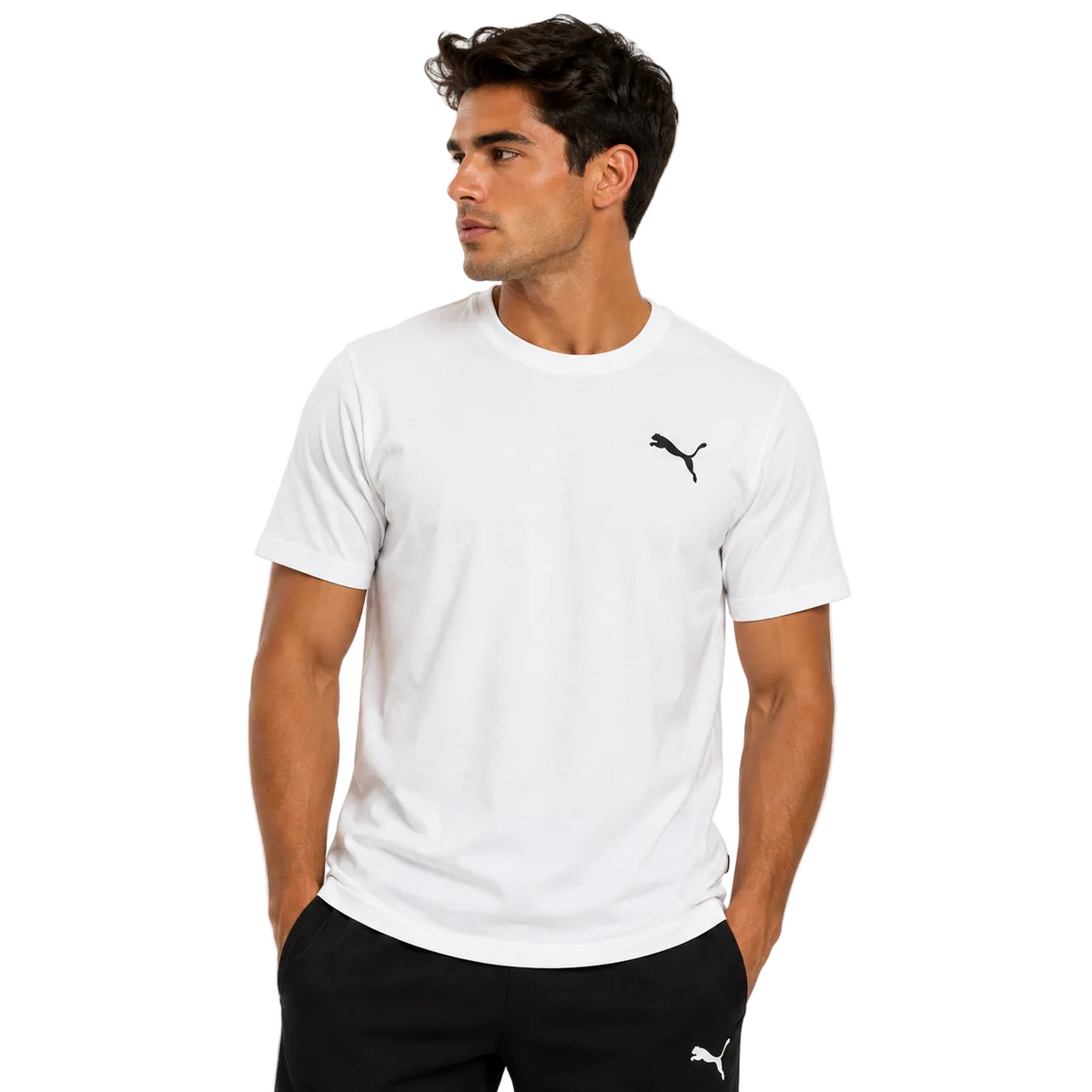 Tricou bărbați Puma Essentials Small Logo White