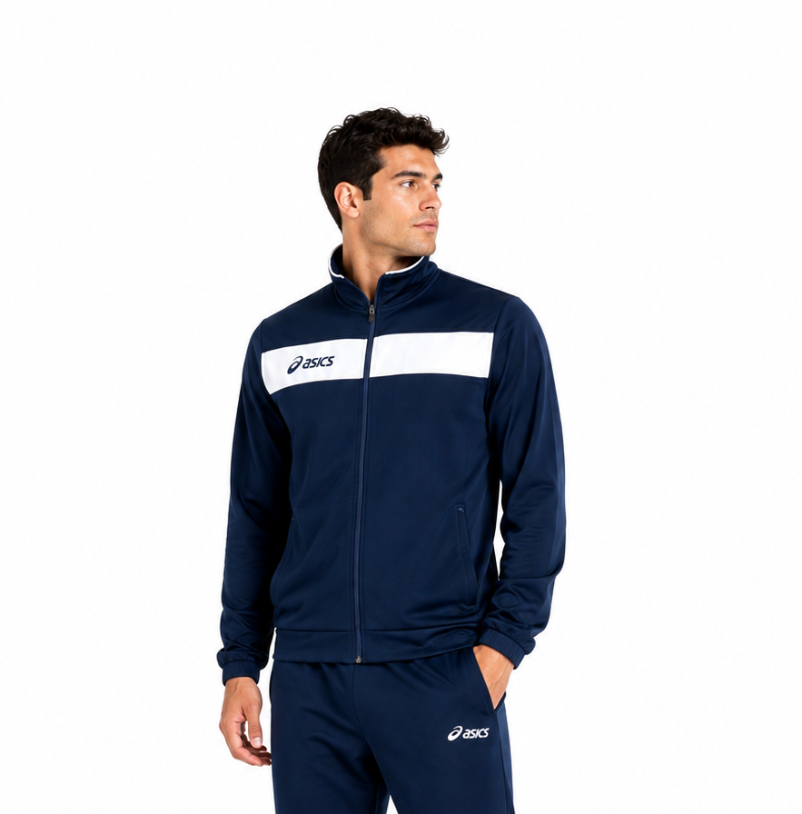 Hanorac sport pentru bărbați Asics Blue/White