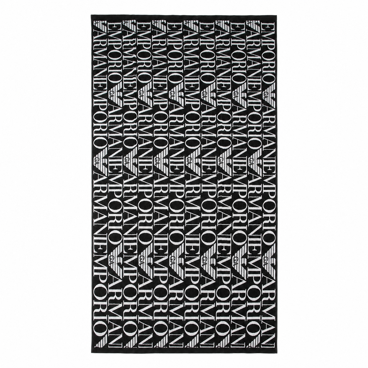Prosop de plajă Emporio Armani, Negru/Alb