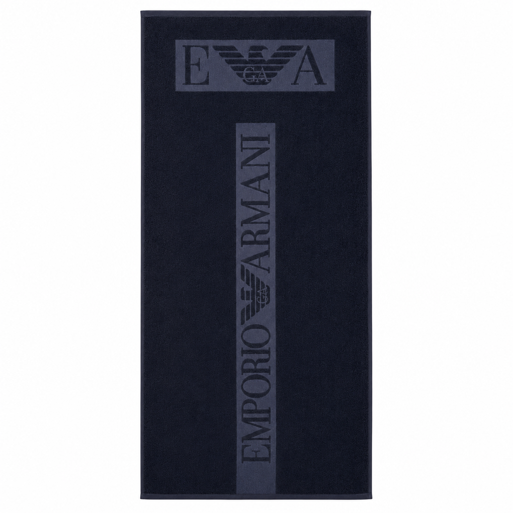 Плажна кърпа с качулка EA7 Emporio Armani, Тъмно син