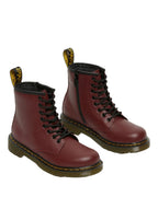 Детски боти Dr. Martens Junior 1460 Softy T Leather Lace Up Boots Бордо