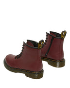 Детски боти Dr. Martens Junior 1460 Softy T Leather Lace Up Boots Бордо