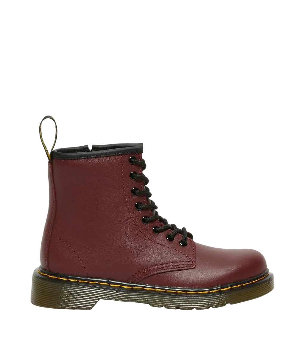 Детски боти Dr. Martens Junior 1460 Softy T Leather Lace Up Boots Бордо