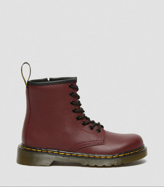 Детски боти Dr. Martens Junior 1460 Softy T Leather Lace Up Boots Бордо