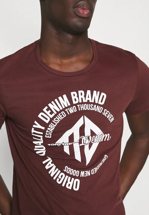 Мъжка тениска TOM TAILOR, Burgundy