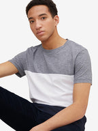 Мъжка тениска TOM TAILOR, Black/White/Gray