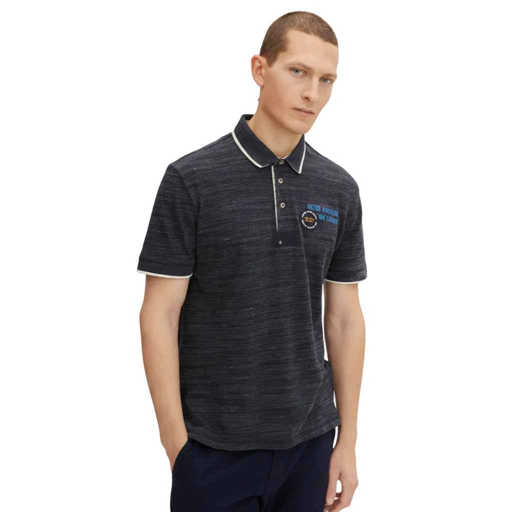 Мъжка тениска TOM TAILOR Regular Fit, Navy/Gray