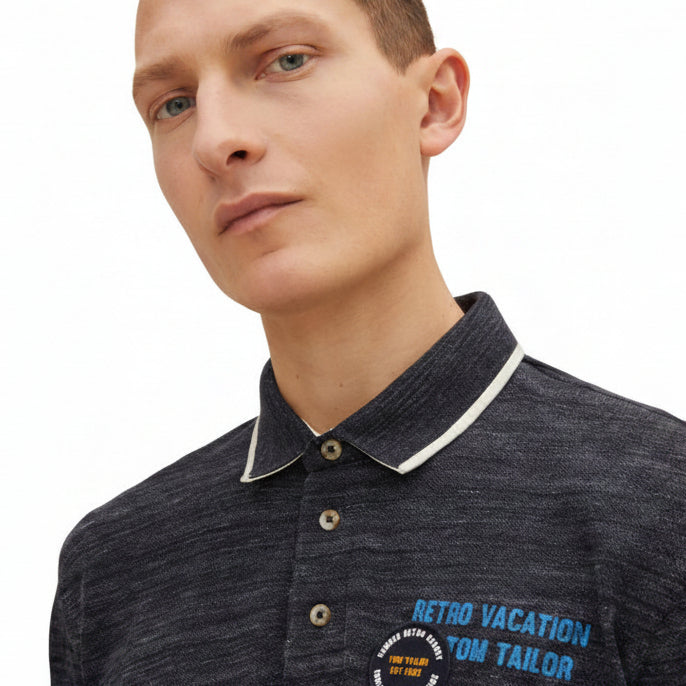 Мъжка тениска TOM TAILOR Regular Fit, Navy/Gray