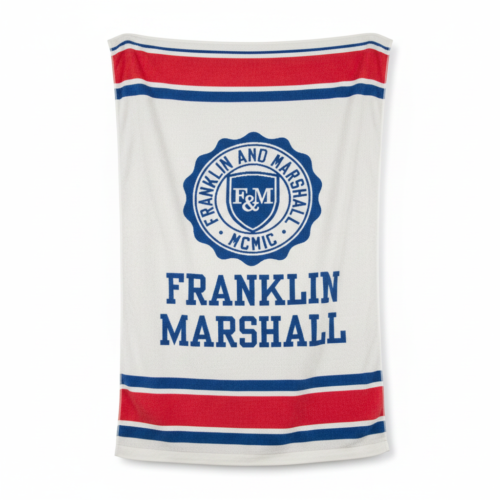 Плажна кърпа Franklin & Marshall, Бял