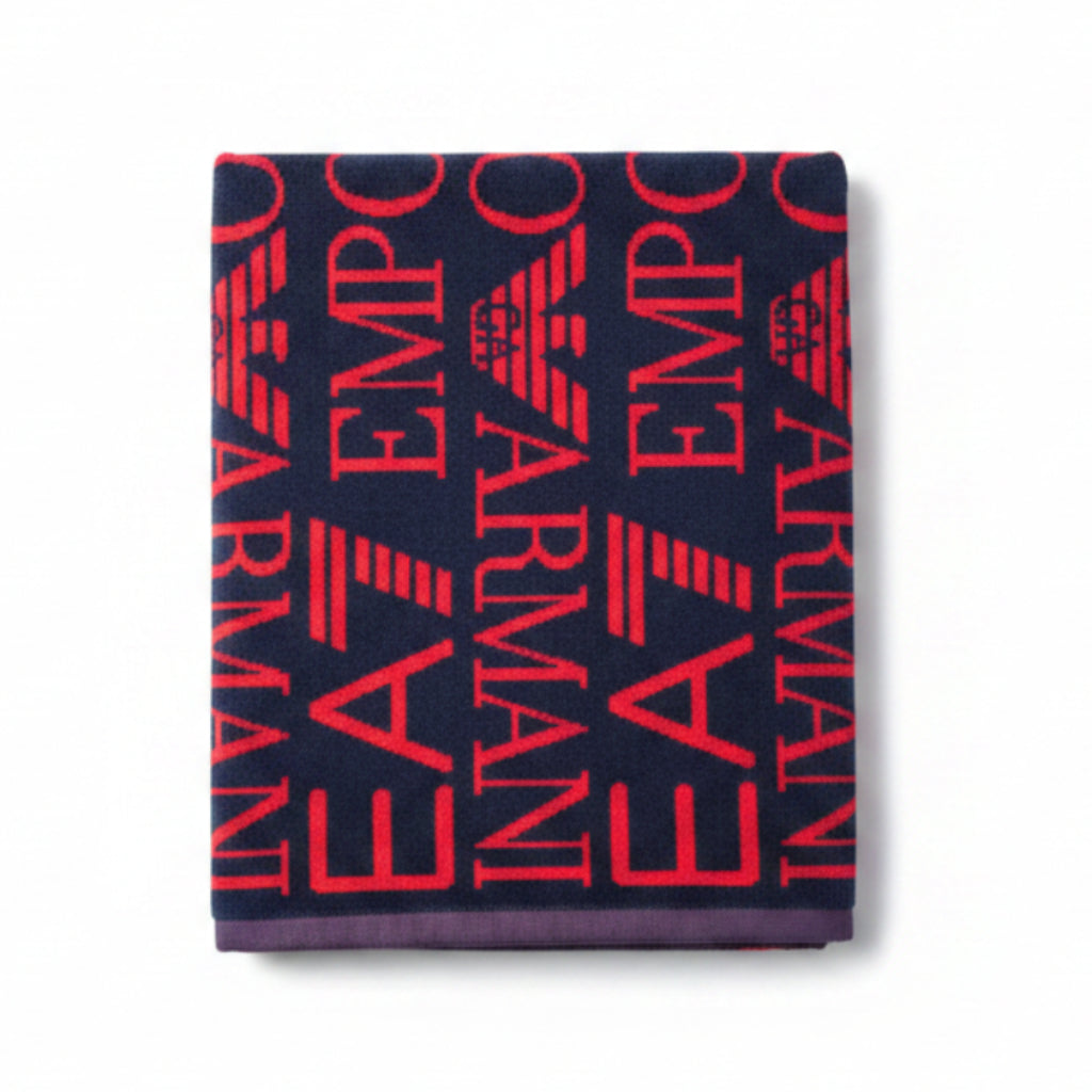 Плажна кърпа Emporio Armani, Тъмно син/ Червен