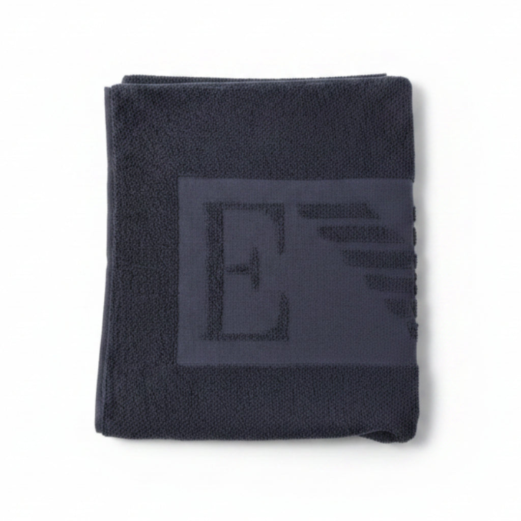 Плажна кърпа с качулка EA7 Emporio Armani, Тъмно син