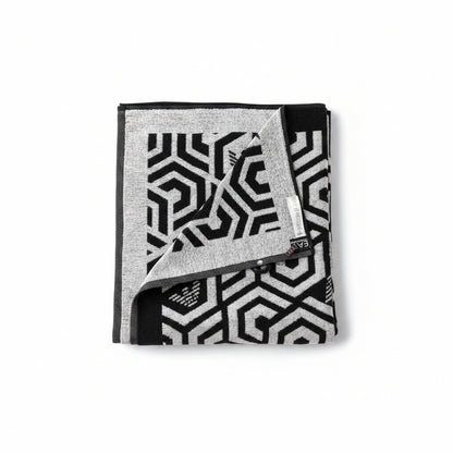 Плажна кърпа EA7 Emporio Armani, Черен/Бял