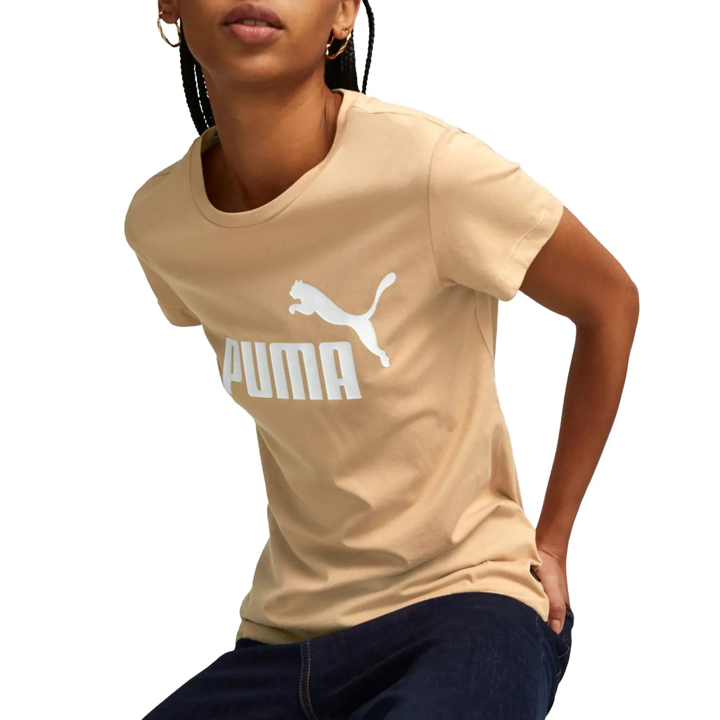 Tricou de damă Puma Essential Logo, Maro deschis