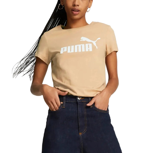 Дамска тениска Puma Essential Logo, Светло кафяво