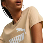 Tricou de damă Puma Essential Logo, Maro deschis