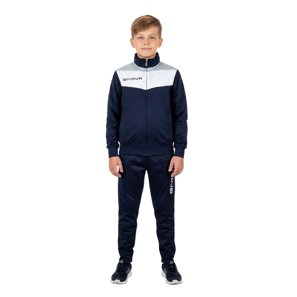 Детски екип GIVOVA CAMPO, Navy blue/Light gray/White