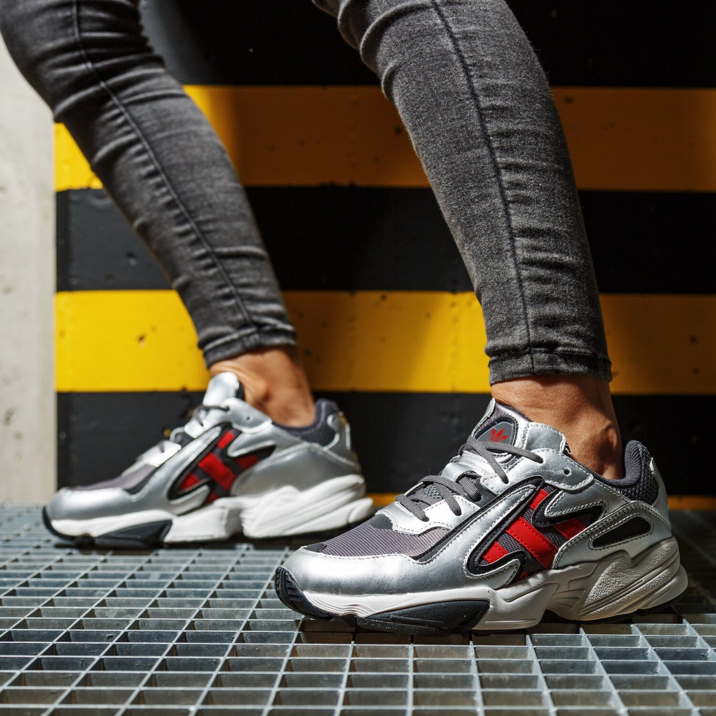 Маратонки Аdidas Yung-96 Chasm 'Silver Metallic Scarlet'