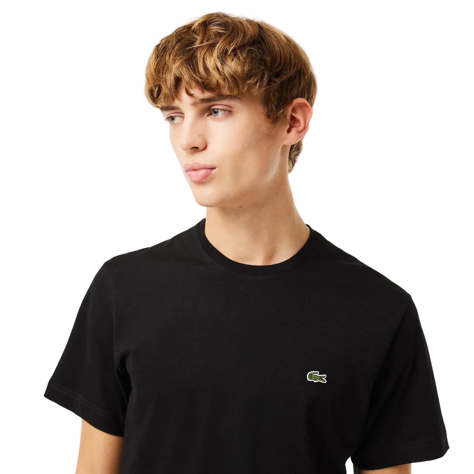 Мъжка тениска Lacoste Regular Fit, Черна
