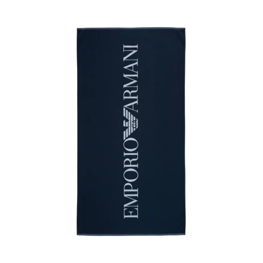 Плажна кърпа двулицева EA7 Emporio Armani, Тъмно син
