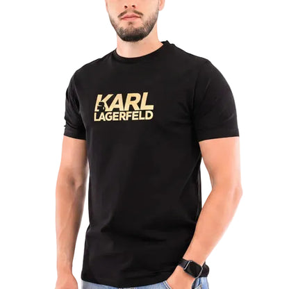 Мъжка тениска Karl Lagerfeld T-shirt Black/Gold