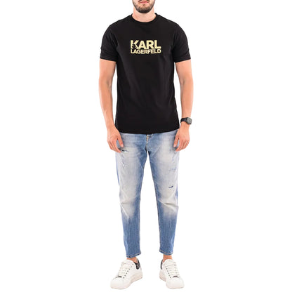 Мъжка тениска Karl Lagerfeld T-shirt Black/Gold