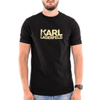 Мъжка тениска Karl Lagerfeld T-shirt Black/Gold