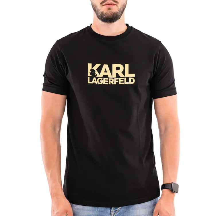 Мъжка тениска Karl Lagerfeld T-shirt Black/Gold