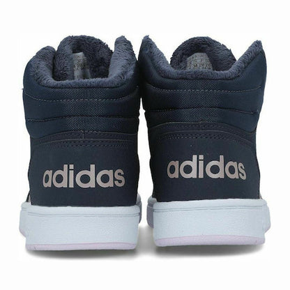 Детски обувки Adidas Hoops Mid 2.0 K (Тъмносини с розово-бронзови ленти)