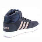 Детски обувки Adidas Hoops Mid 2.0 K (Тъмносини с розово-бронзови ленти)