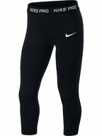 Colanți sport Nike Pro Capri Dri-Fit negri, pentru copii