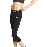Colanți sport Nike Pro Capri Dri-Fit negri, pentru copii
