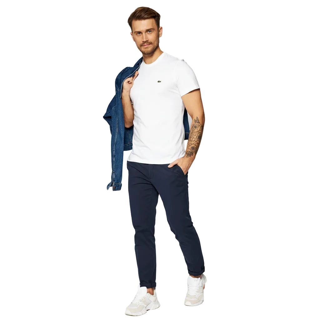 Мъжка тениска Lacoste Regular Fit, Бяла