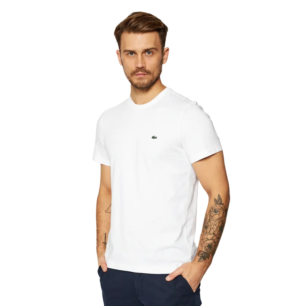 Мъжка тениска Lacoste Regular Fit, Бяла