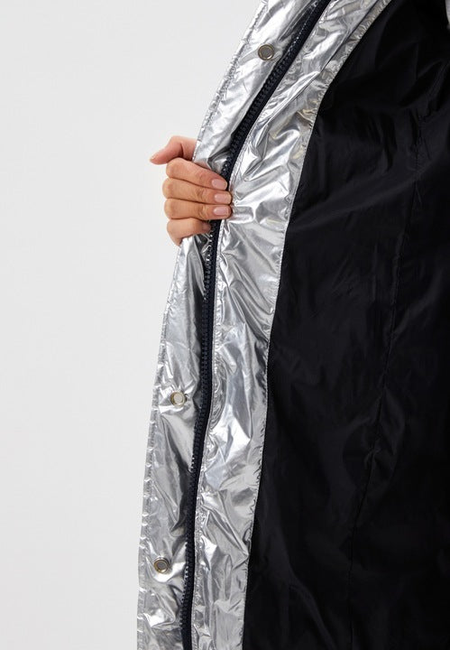 Дамско зимно яке Plein Sport Long Silver